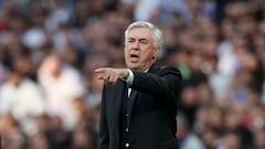 Ancelotti, durante el partido del Real Madrid ante el Girona.