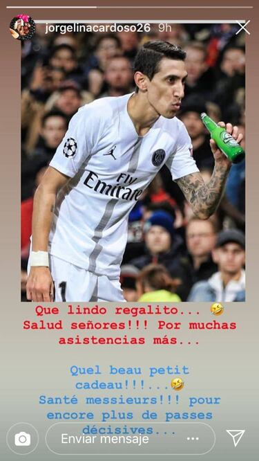 Ángel Di María's wife has a dig at Manchester United fans