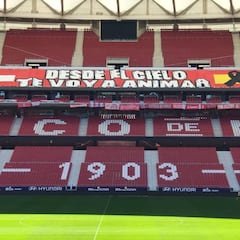 El Atlético se volcó: homenaje a los fallecidos, a las leyendas, minuto de silencio...