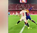 El Barça publica en sus redes una toma inédita para denunciar que hubo penalti a Alba