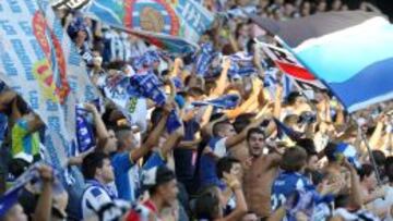 La afición del Espanyol no deja sólo a su equipo.