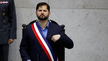 Valparaiso, 1 de junio de 2022.
El Presidente Gabriel Boric realiza su primera cuenta publica en el salon plenario del Congreso.
Andres Pina/Aton Chile