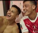 Arsenal mostró el festejo de Alexis y Özil en el camarín