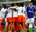 El Montpellier, con diez, le saca un empate al Schalke 04