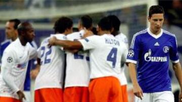 El Montpellier, con diez, le saca un empate al Schalke 04