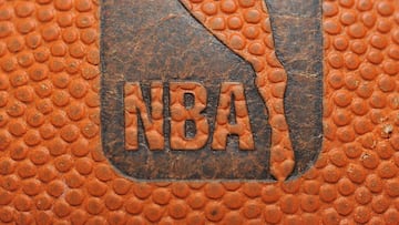 In this file photo the NBA logo during the Denver Nuggets v the Portland Trail Blazers on December 28, 2010 at the Pepsi Center in Denver, Colorado.