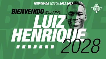 Luiz Henrique, oficial por el Betis.