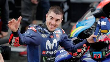 V 61 VALENCIA (ESPAÑA) 17/11/2018.-El piloto español de Movistar Yamaha Maverick Viñales, tras conseguir la pole en moto GP durante los entrenamientos en el circuito Ricardo Tormo de Cheste (Valencia) donde mañana se disputa la última prueba del mundial de motociclismo. EFE/Kai Forsterling
PUBLICADA 18/11/18 NA MA29 4COL
PUBLICADA 18/11/18 NA MA01 1COL