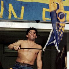 Maradona loses it watching Boca at La Bombonera - in pictures