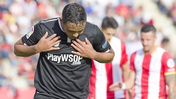 Luis Muriel celebra gol. En este 2018 el delantero colombiano tendr&aacute; tres grandes retos. CHampions, Mundial y consolidarse en el equipo de Montella