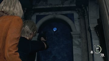 resident evil 4 remake medallones azules gran salon castillo