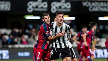 Escriche, en el choque de la primera vuelta ante la SD Huesca.