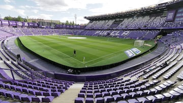 VALLADOLID. PHOTOGENIC/PABLO REQUEJO. 17/06/20. FUTBOL, PARTIDO DE LIGA SANTANDER TEMPORADA 2019/2020 ENTRE EL REAL VALLADOLID Y EL CELTA DE VIGO. ESTADIO VACIO