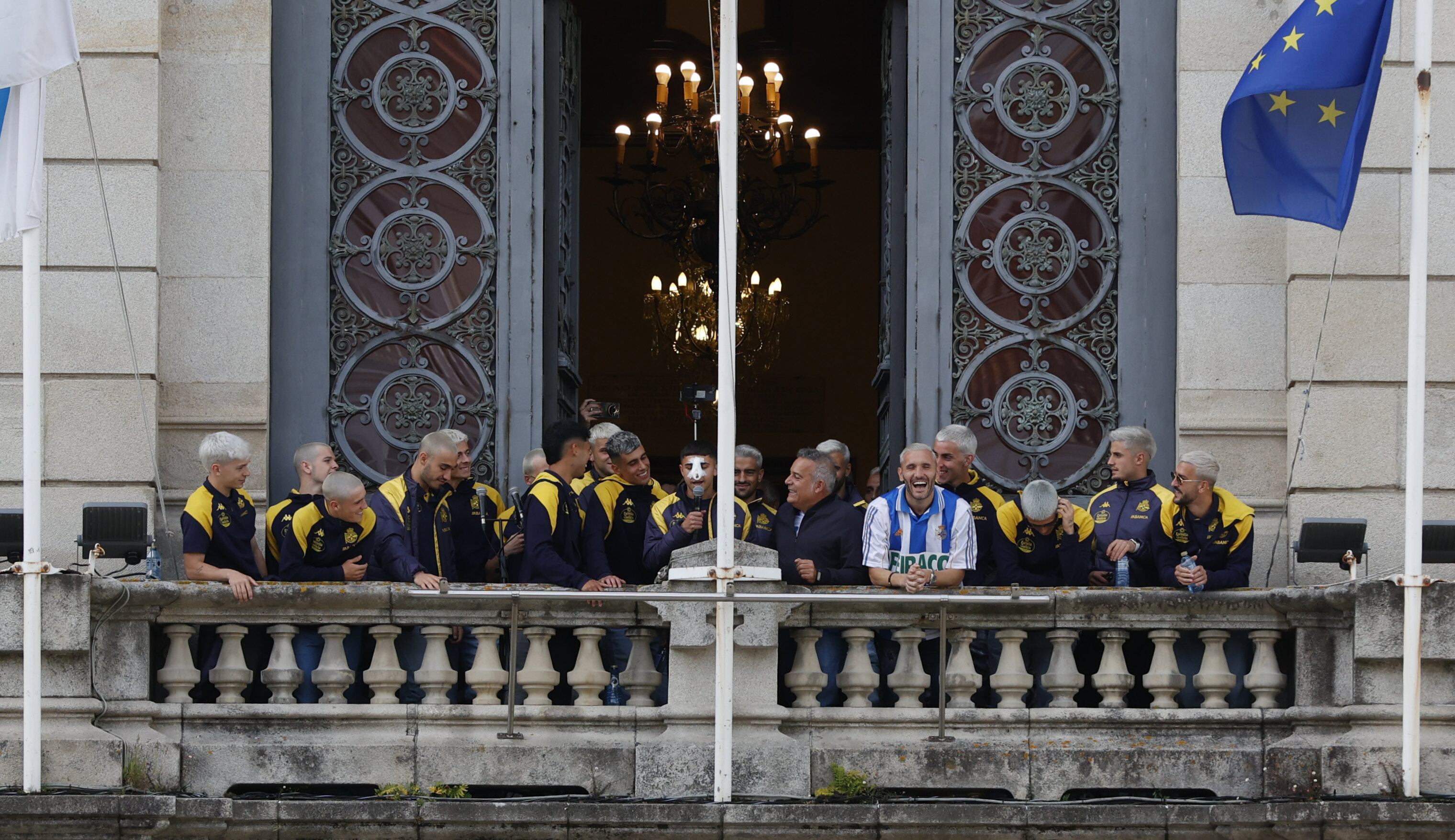 Recepción del Deportivo en el Ayuntamiento.