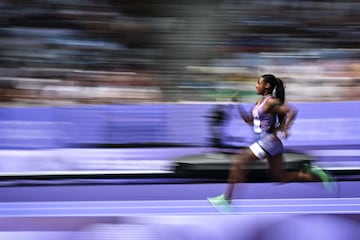 Sha'Carri Richardson, en la primera ronda de los Juegos en el Stade de France.