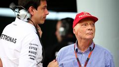 Niki Lauda con Toto Wolff.