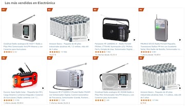 amazon pilas radios electronica mas vendidos