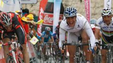 <b>POR MUY POCO. </b>Herrero superó a Luis León y Paolo Bettini.