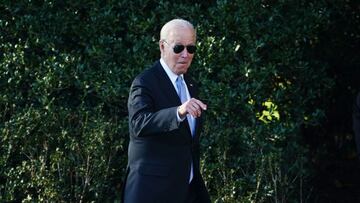 US President Joe Biden arrives for an event honoring the 2021 NBA Championship Milwaukee Bucks on the South Lawn of the White House in Washington, DC on November 8, 2021.