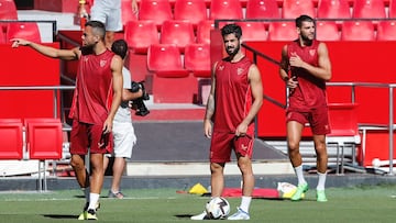 Isco, en la sesión de ayer.