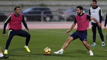 Entrenamiento del Málaga.