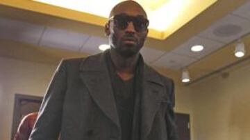 <b>PERJUDICADO. </b>Kobe Bryant, instantes ante de la rueda de prensa de los jugadores el pasado lunes.