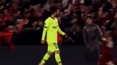 Champions League: Liverpool ball boy swears at Barcelona's Messi