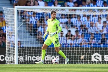 El cancerbero realista, concentrado durante un partido.