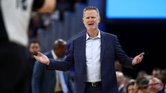 Steve Kerr, durante un partido de la NBA de los Golden State Warriors