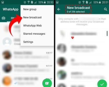 Cómo enviar un mensaje de grupo por WhatsApp sin tener que crear un grupo