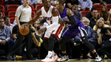 Dwyane Wade recuperó su mejor versión. En la imagen, ante Ben McLemore.