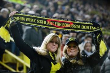 Aficionadas del Borussia de Dortmund.