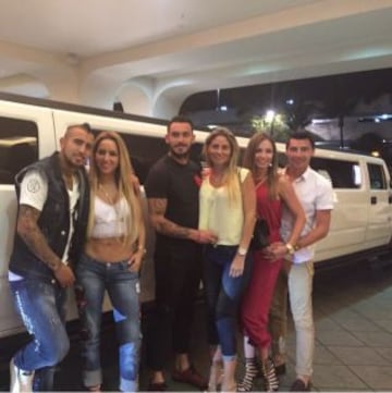 Arturo Vidal y Mauricio Pinilla en Miami.