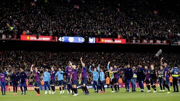 Casi 92.000 gargantas cantaron el alirón en el Camp Nou