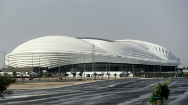 Al Janoub stadium in Al Wakrah, Qatar. The 40,000- seater venue will host 6 group stage matches and one round of 16 game. The FIFA World Cup 2022 will kick-off on 20 November 2022. 