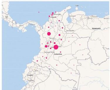 Mapa de casos y muertes por coronavirus por departamentos en Colombia: hoy, 15 de abril