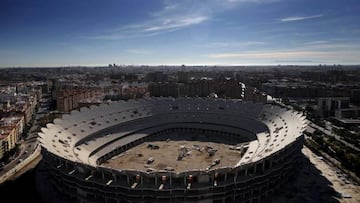 Esqueleto del Nuevo Mestalla.