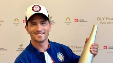 Jeremy Bloom con la antorcha ol¨ªmpica