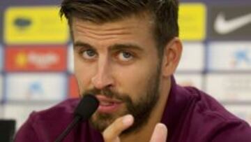 Piqué en sala de prensa.