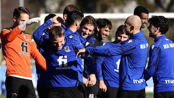 Collejas a Illarramendi en el entrenamiento de hoy