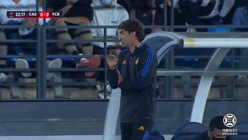 El penalti que indigna a Raúl en el Castilla-Barça B con 0-0