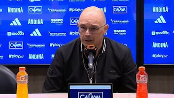 Alfredo Arias tras su partido ante Millonarios.