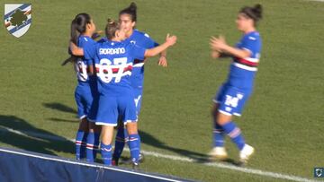 Yoreli Rincón regresa con golazo en victoria de Sampdoria