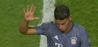 James polémico: le recuerda una 'manito' a la hinchada de Benfica