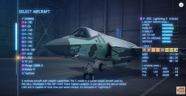 Personaliza tu avión en Ace Combat 7: Skies Unknown  