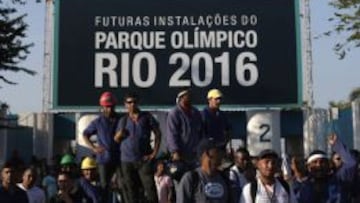 Los trabajadores del Parque Olímpico, en huelga.