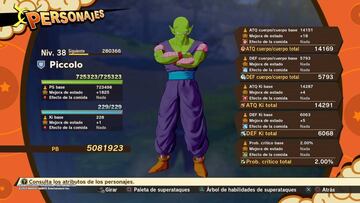 Piccolo: súper ataques y habilidades en Dragon Ball Z: Kakarot