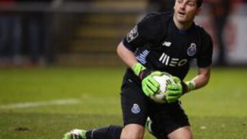 Casillas, en el partido de ayer entre el Braga y el Oporto.