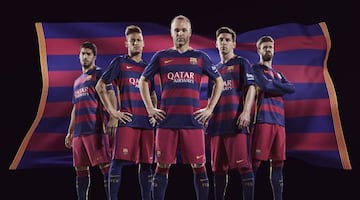 The MSN trident plus Iniesta and Piqué.