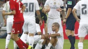 Pepe se marchó lesionado.